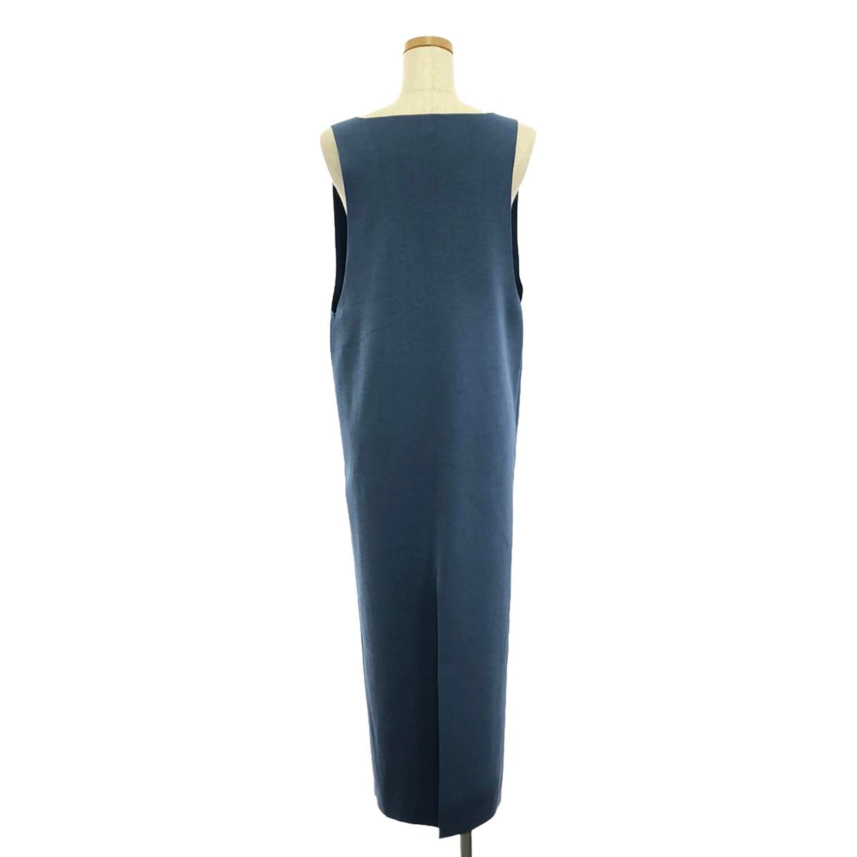 [Good Condition] AURALEE | 2024SS | WOOL RECYCLE POLYESTER HIGH GAUGE KNIT DRESS | 0 | Blue Gray | Women's