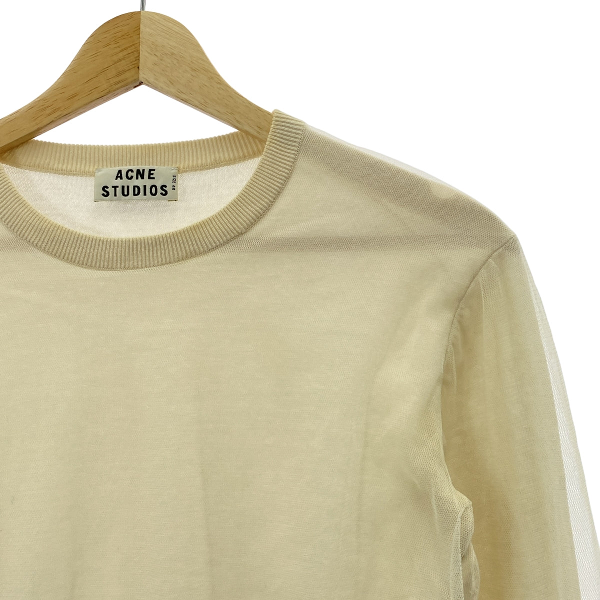 Acne Studios | 薄紗層疊圓領上衣 | XS | 女款
