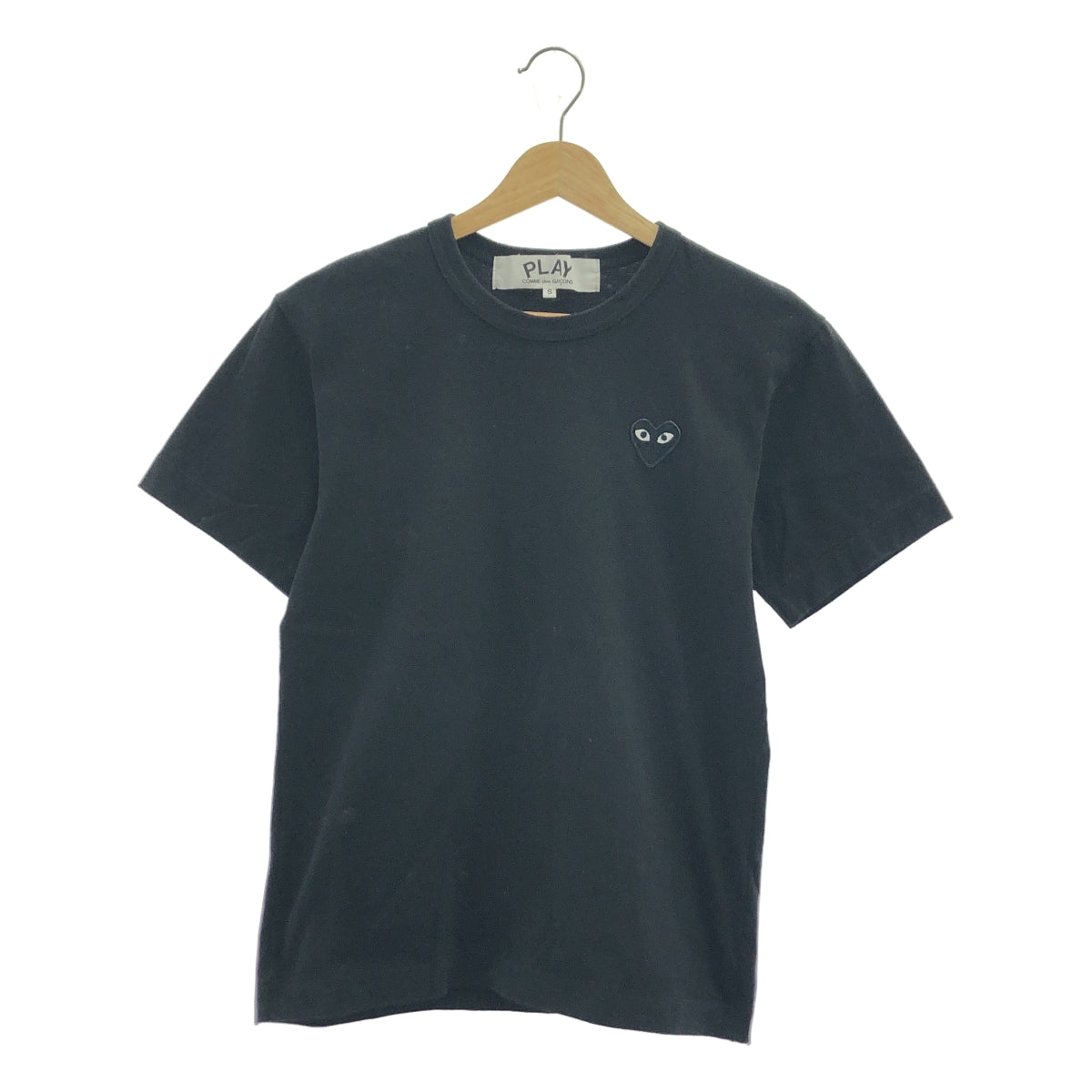 PLAY COMME des GARCONS / プレイコムデギャルソン | AD2023 | ハートワッペン クルーネック Tシャツ カットソー | S | ブラック | レディース