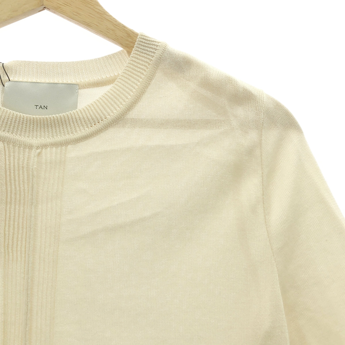 TAN / タン | ハーフスリーブニット プルオーバー | F | レディース