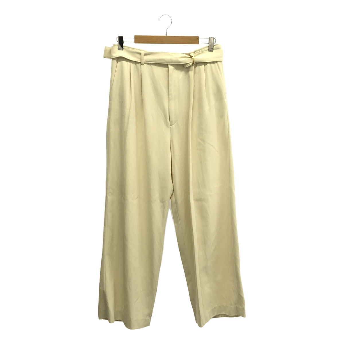 6(ROKU)/Roku|人造絲棉質腰帶褲 | 38 |白色 |女性的