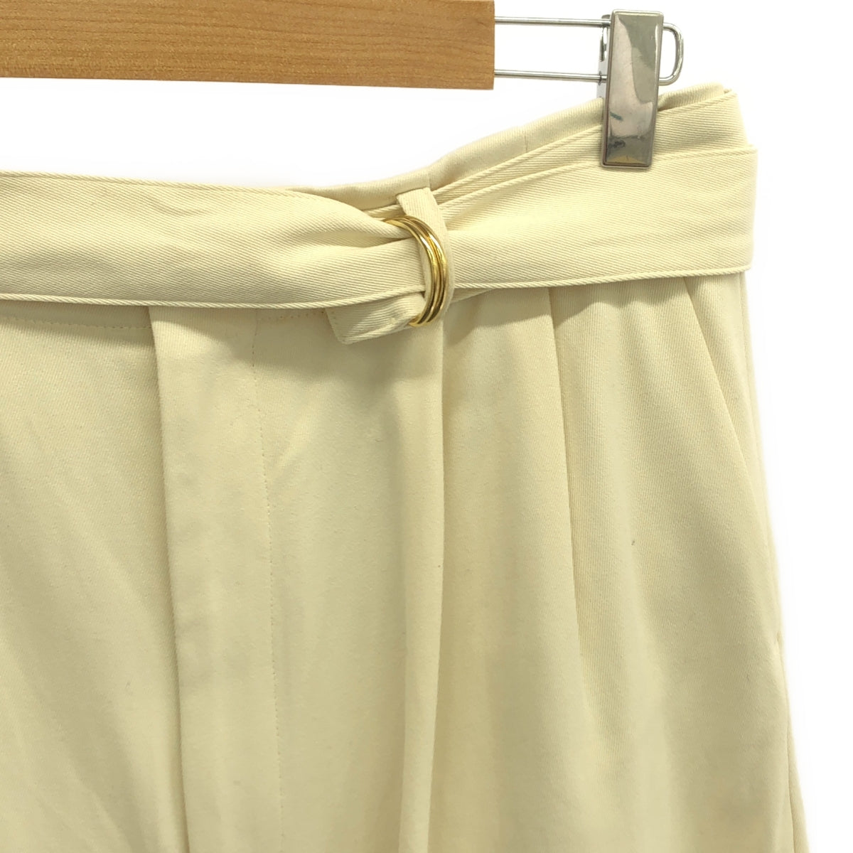 6(ROKU)/Roku|人造絲棉質腰帶褲 | 38 |白色 |女性的