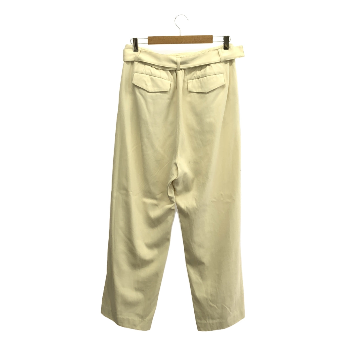 6(ROKU)/Roku|人造絲棉質腰帶褲 | 38 |白色 |女性的