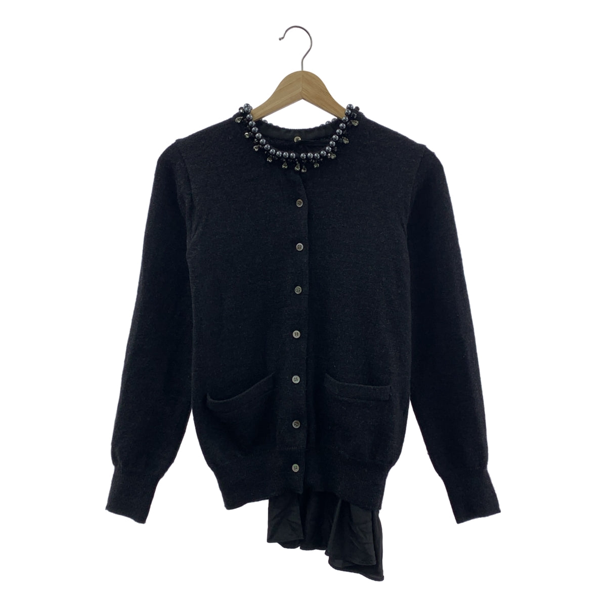 sacai | 珍珠寶石針織開襟衫 | 尺寸 2 | 女款