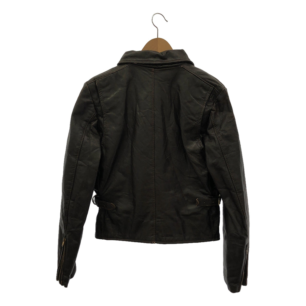 VANSON / バンソン | 70s～80s ヴィンテージ 黒タグ ライナー付き シングル ライダースジャケット | 16 | ブラウン | レディース