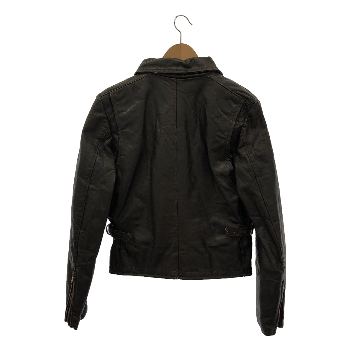 VANSON / バンソン | 70s～80s ヴィンテージ 黒タグ ライナー付き シングル ライダースジャケット | 16 | ブラウン | レディース