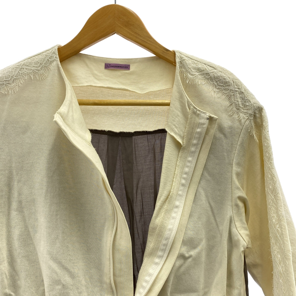 Sue UNDERCOVER / スーアンダーカバー | 異素材切替 刺しゅう ジャンプスーツ | 1 | マルチカラー | レディース