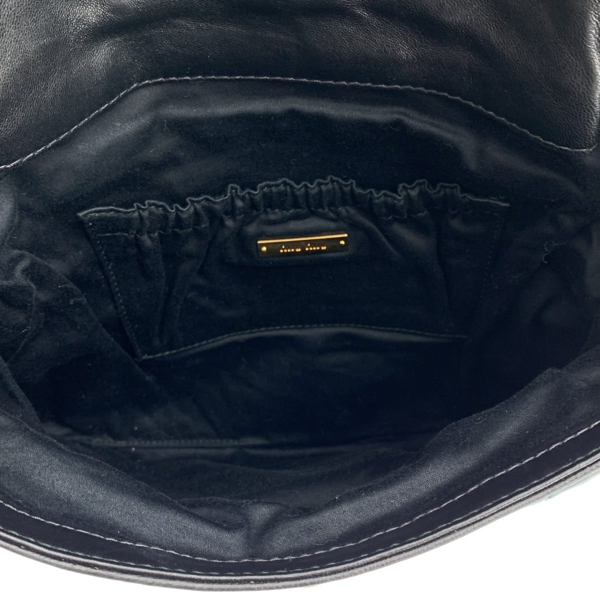 miu miu / ミュウミュウ | 2Way レザー キルティング スタッズ ターンロック クラッチ ハンドバッグ |