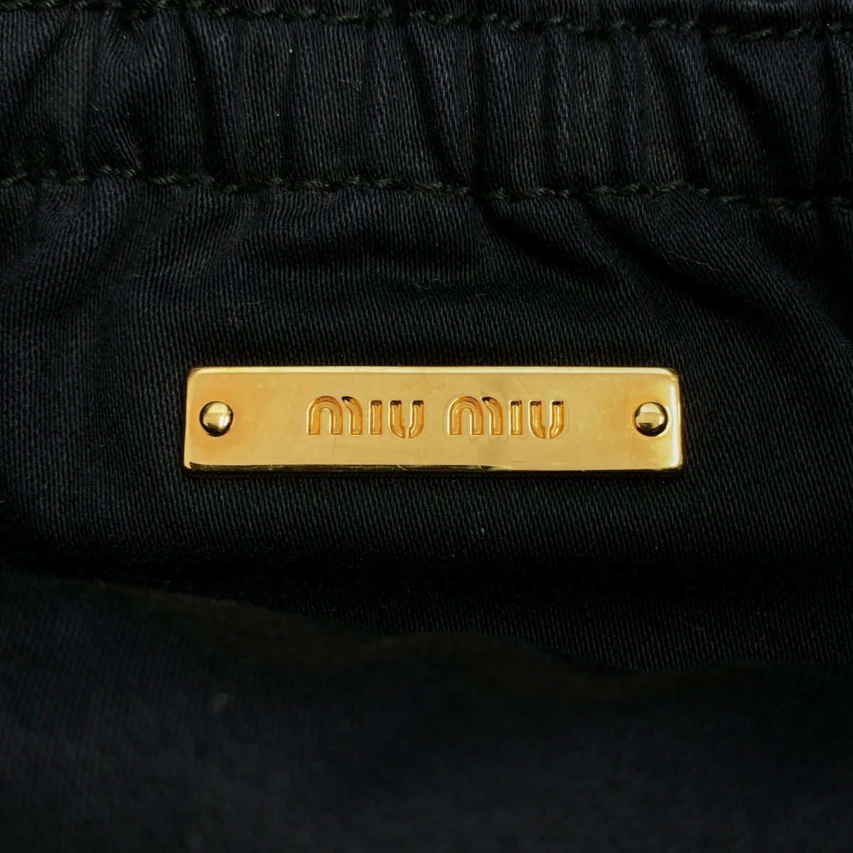 miu miu / ミュウミュウ | 2Way レザー キルティング スタッズ ターンロック クラッチ ハンドバッグ |