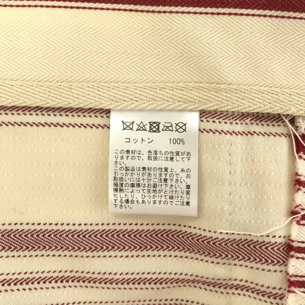 【美品】  OLUBIYI THOMAS / オルヴィトーマス | 2023SS | double breasted work jacket ストライプ ダブルブレスト ワークジャケット | 2 | レッド / オフホワイト | メンズ