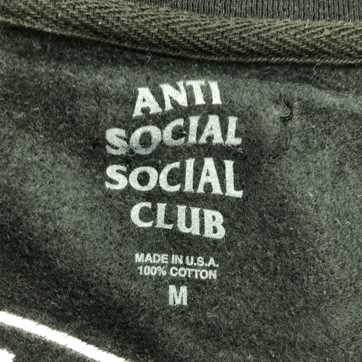 【美品】  ANTI SOCIAL SOCIAL CLUB / アンチソーシャルソーシャルクラブ | フルスナップボタン スウェット スタジャン | M | ブラック / ホワイト | メンズ