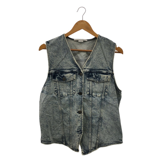 STELLA McCARTNEY | Bleached denim vest | 38 | Indigo | Women's