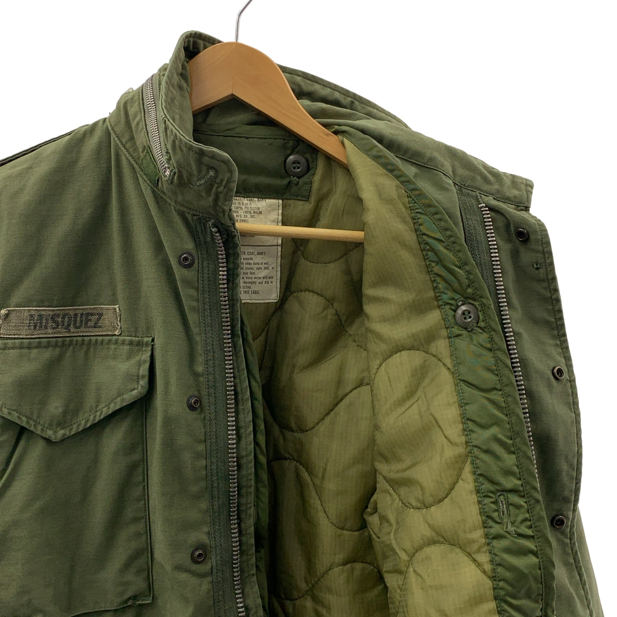 VINTAGE / 빈티지 헌 옷 | US ARMY 퀼팅 라이너 M-65 필드 재킷 | XS | 남성
