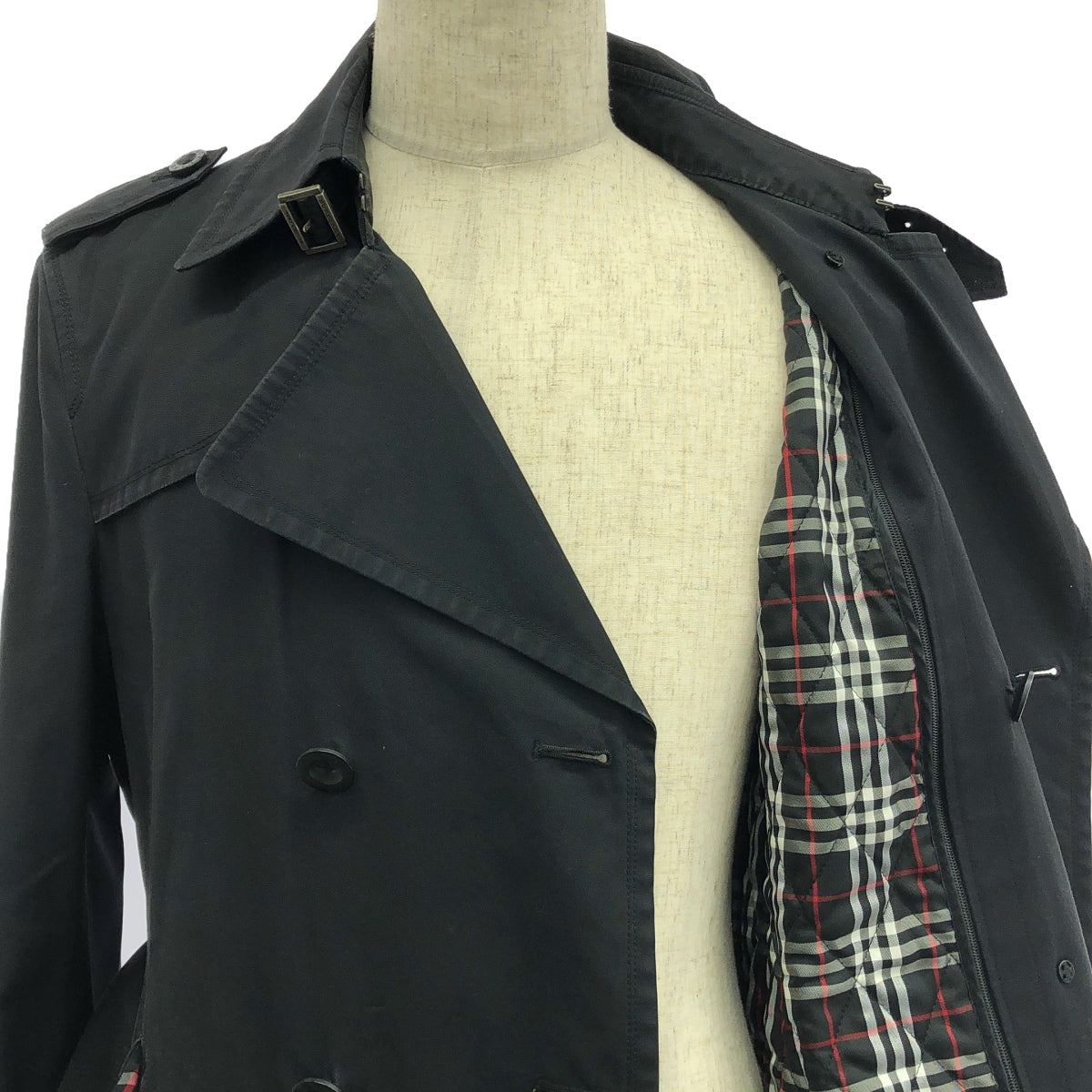 BURBERRY BLACK LABEL | Nova check trench coat with liner | L | Black | Men's