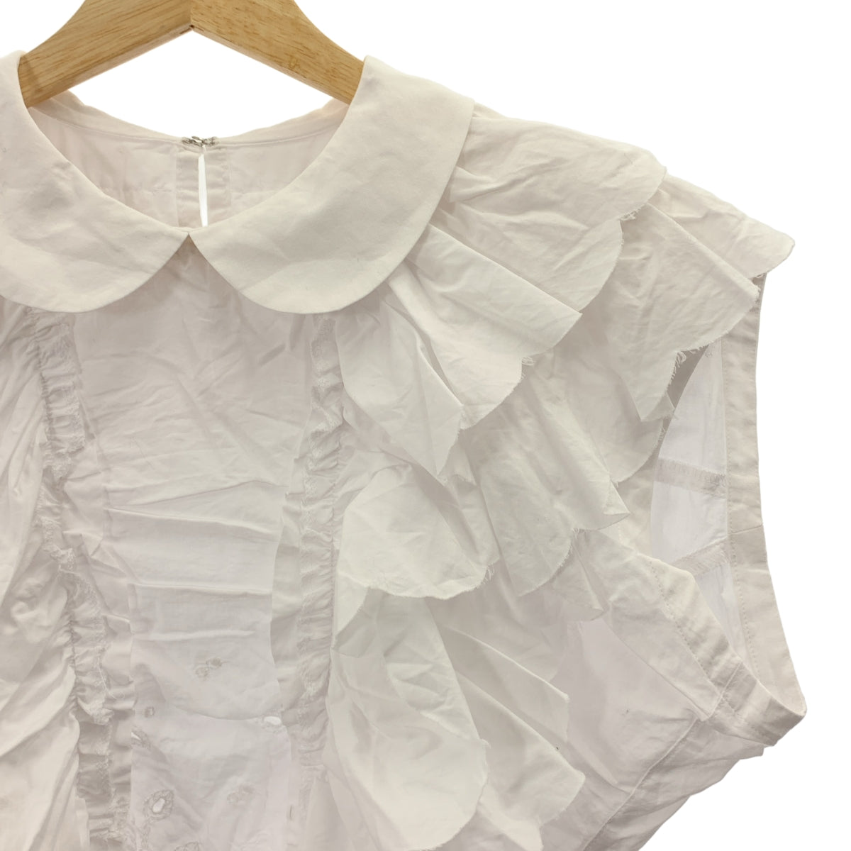 tricot COMME des GARÇONS | 2021 春夏 | 荷葉邊圓領無袖襯衫 | M 碼 | 女款