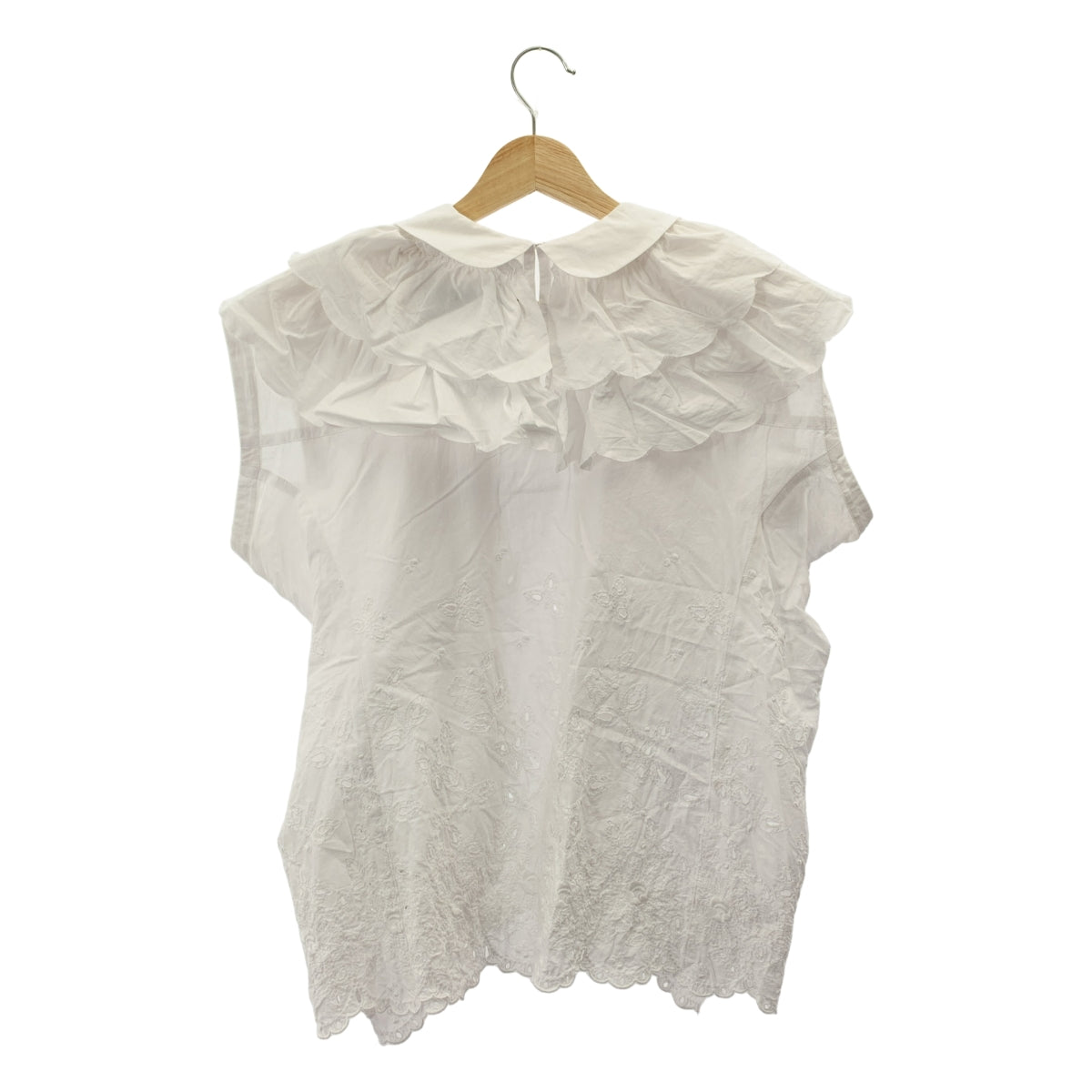 tricot COMME des GARÇONS | 2021 春夏 | 荷葉邊圓領無袖襯衫 | M 碼 | 女款