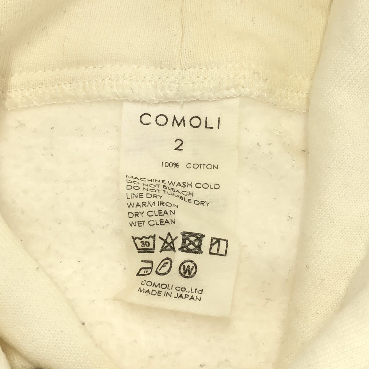 COMOLI | 棉質衣架羊毛連帽衫 | 2 |