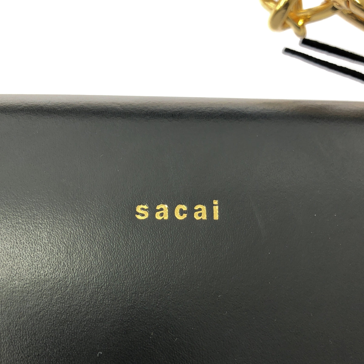 sacai | 零皮夾式兩用流蘇皮革肩背包 |