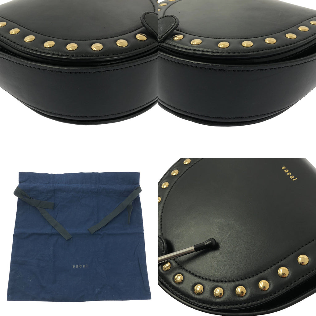 sacai | 零皮夾式兩用流蘇皮革肩背包 |