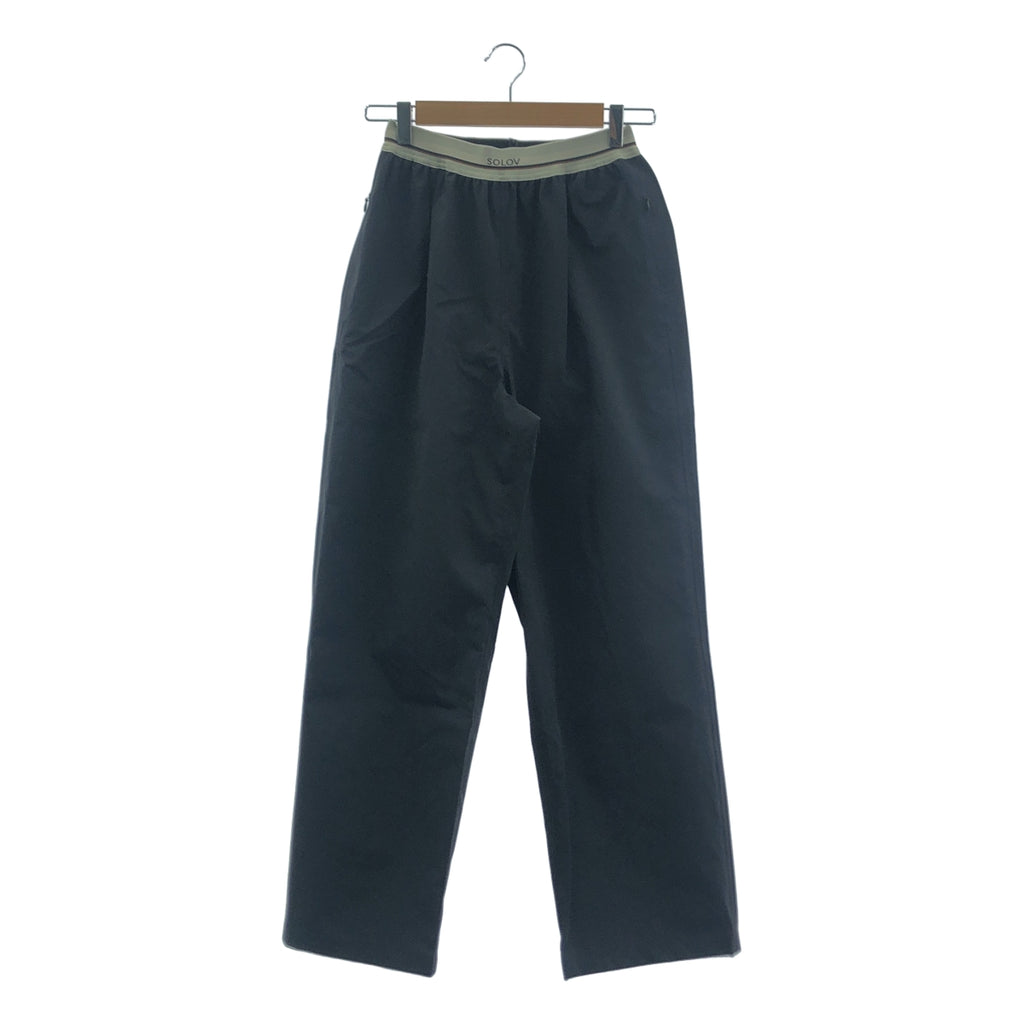 【新品】  SOLOV / ソロヴ | 2024SS | WATERPROOF EASY TROUSERS ウォータープルーフ イージー トラウザーズ パンツ | 2 | ブラック | レディース