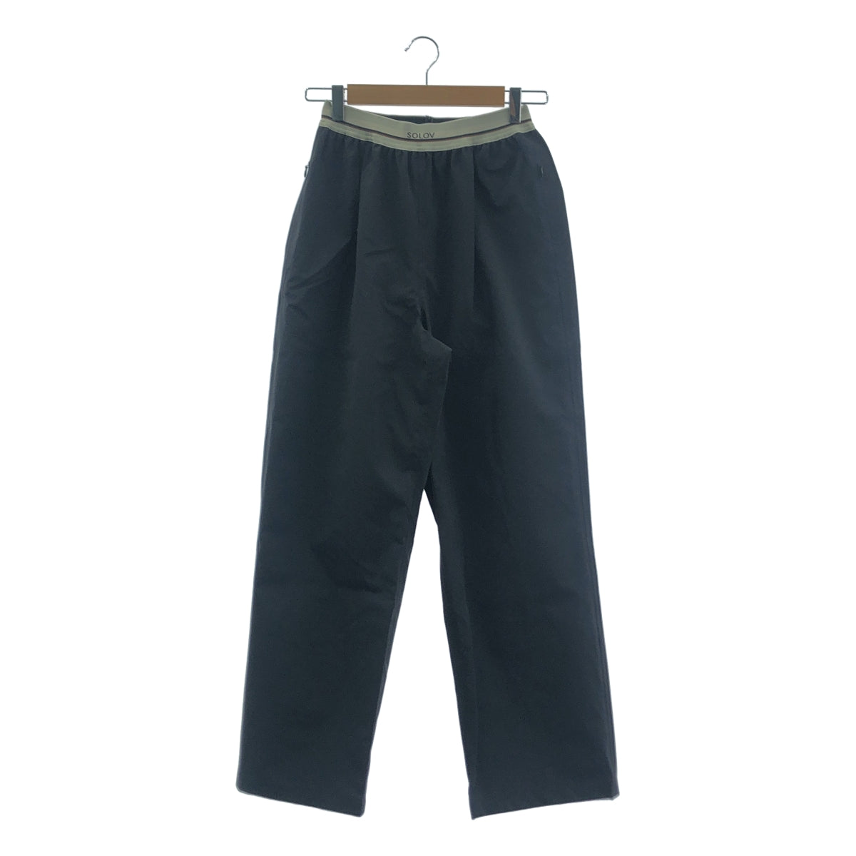 【新品】  SOLOV / ソロヴ | 2024SS | WATERPROOF EASY TROUSERS ウォータープルーフ イージー トラウザーズ パンツ | 2 | ブラック | レディース