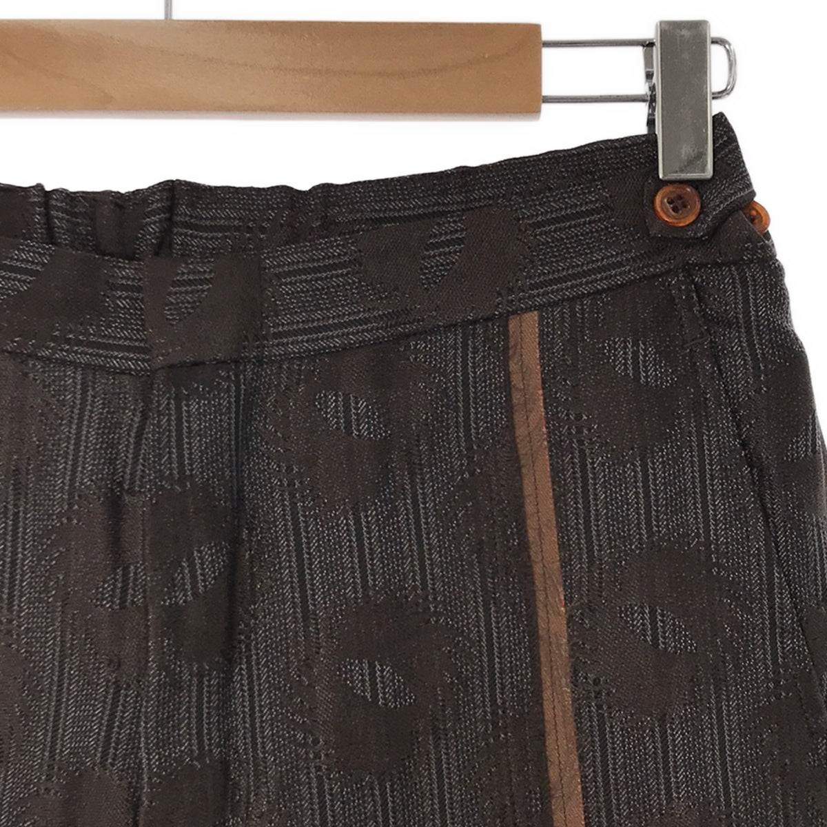 COMME des GARCONS HOMME PLUS / 콤데 갤슨 옴플루스 | 2002AW | 큐플라 인사이드 아웃 더블 어저스터 팬츠 | S | 그레이/브라운 | 남성