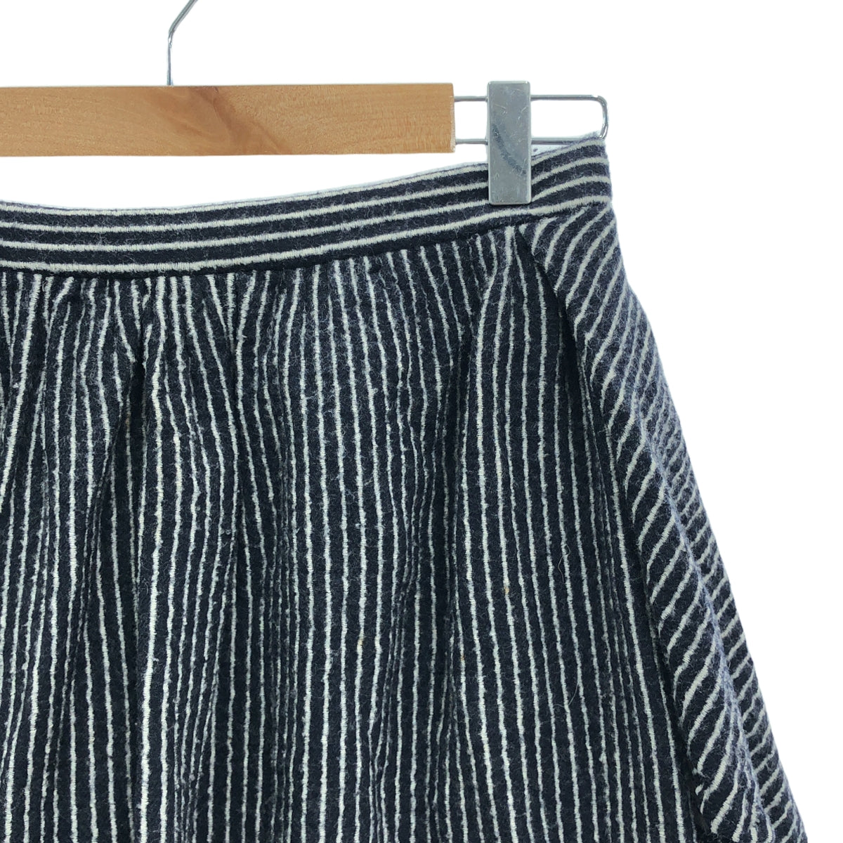 COMME des GARCONS COMME des GARCONS / Comme des | 2007秋冬 |羊毛縮水後荷葉邊半身裙 |中號 |海軍藍/白色 |女性的