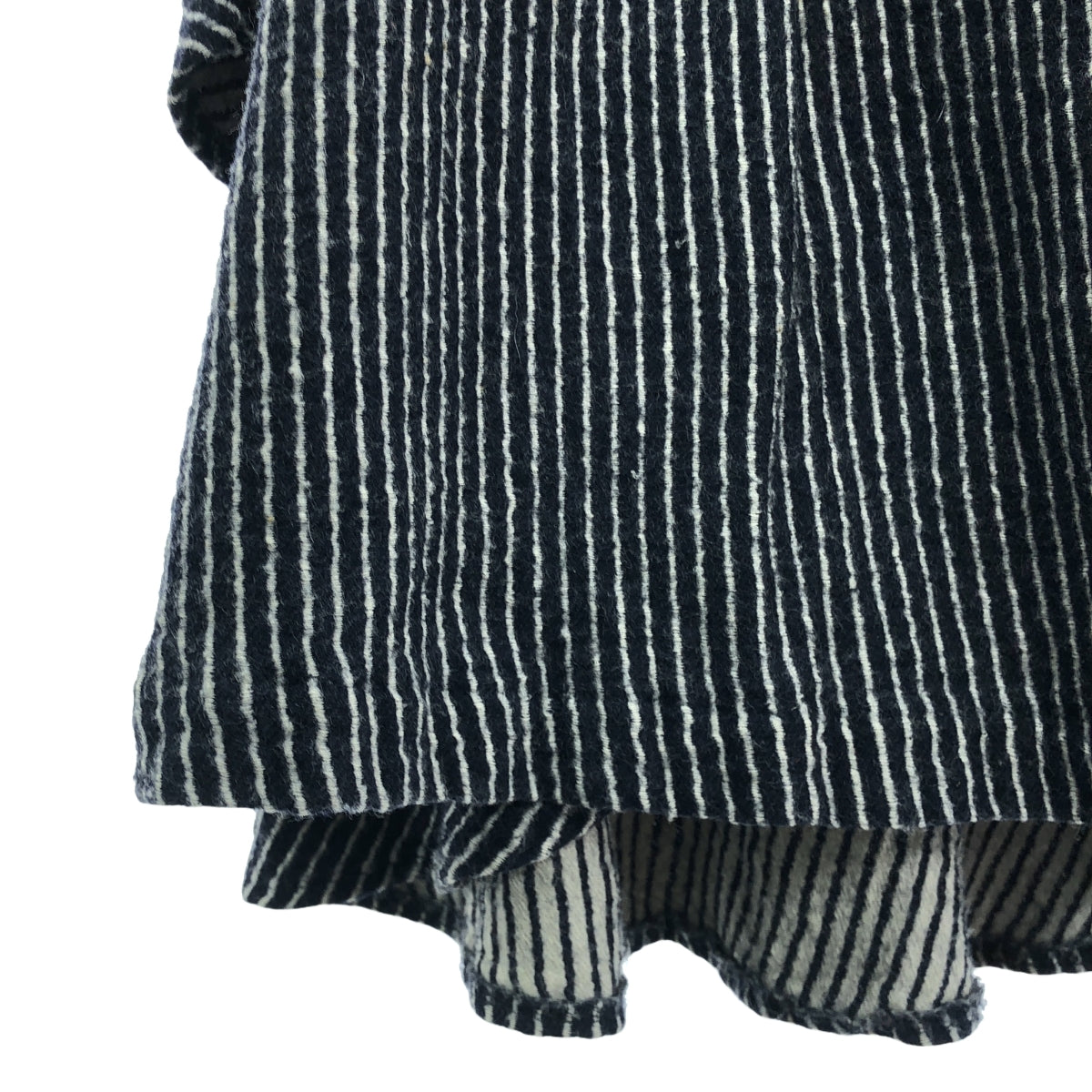 COMME des GARCONS COMME des GARCONS / Comme des | 2007秋冬 |羊毛縮水後荷葉邊半身裙 |中號 |海軍藍/白色 |女性的