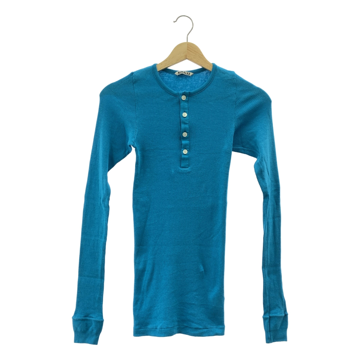 AURALEE / オーラリー | ORGANIC SOFT RIB HENLEY NECK L/S TEE ヘンリーネック カットソー | 1 | レディース