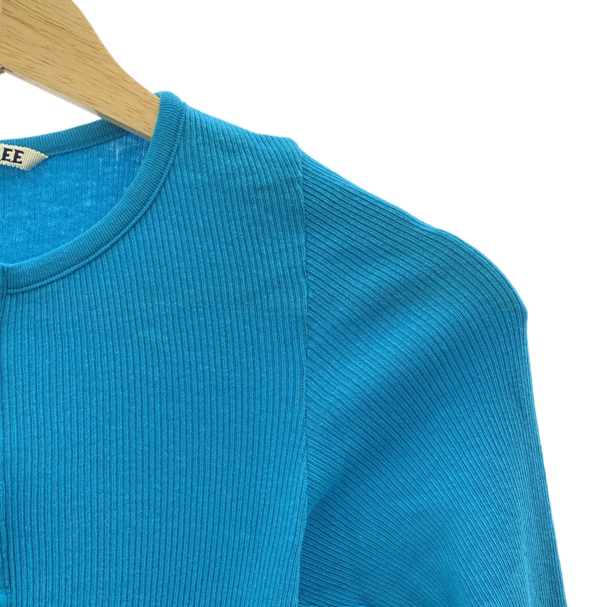 AURALEE / オーラリー | ORGANIC SOFT RIB HENLEY NECK L/S TEE ヘンリーネック カットソー | 1 | レディース