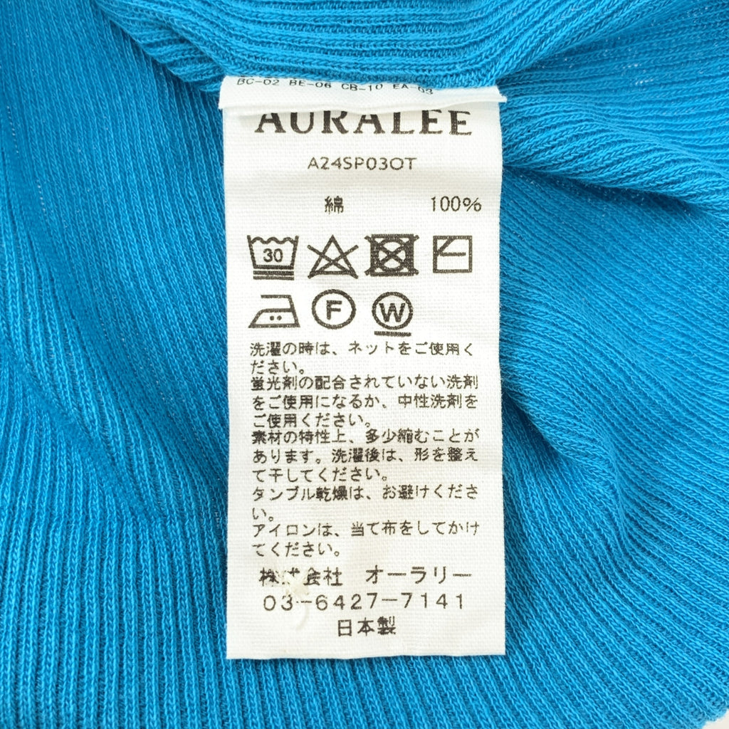 AURALEE / オーラリー | ORGANIC SOFT RIB HENLEY NECK L/S TEE ヘンリーネック カットソー | 1 | レディース