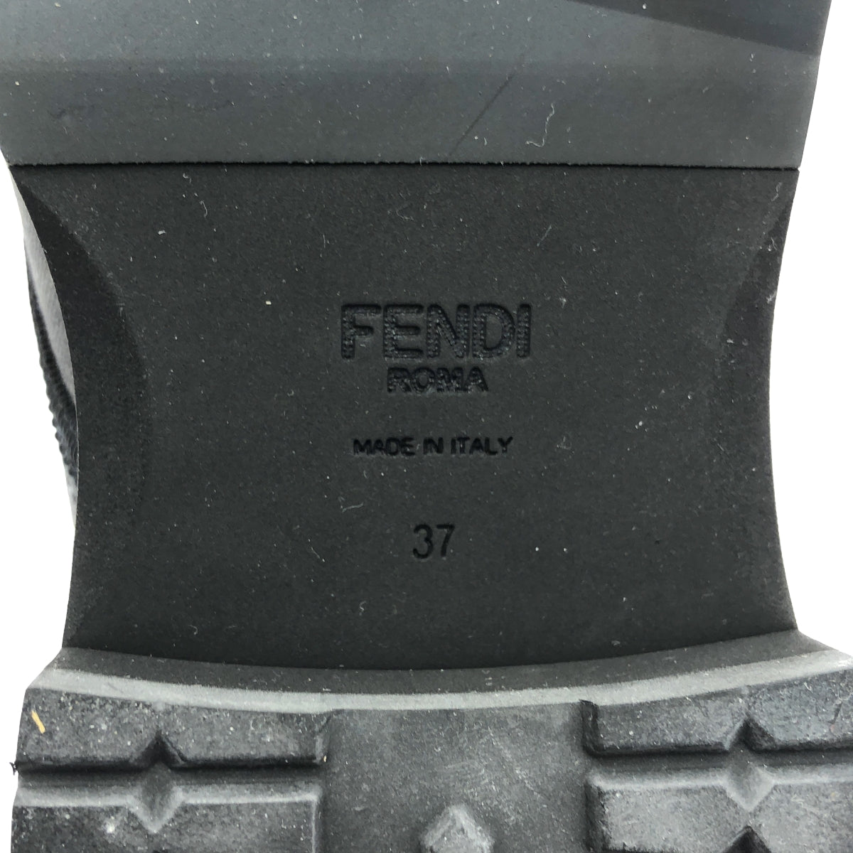 【美品】  FENDI / フェンディ | キャンバス フローラル レースアップブーツ | 37 | ホワイト / ブラック | レディース