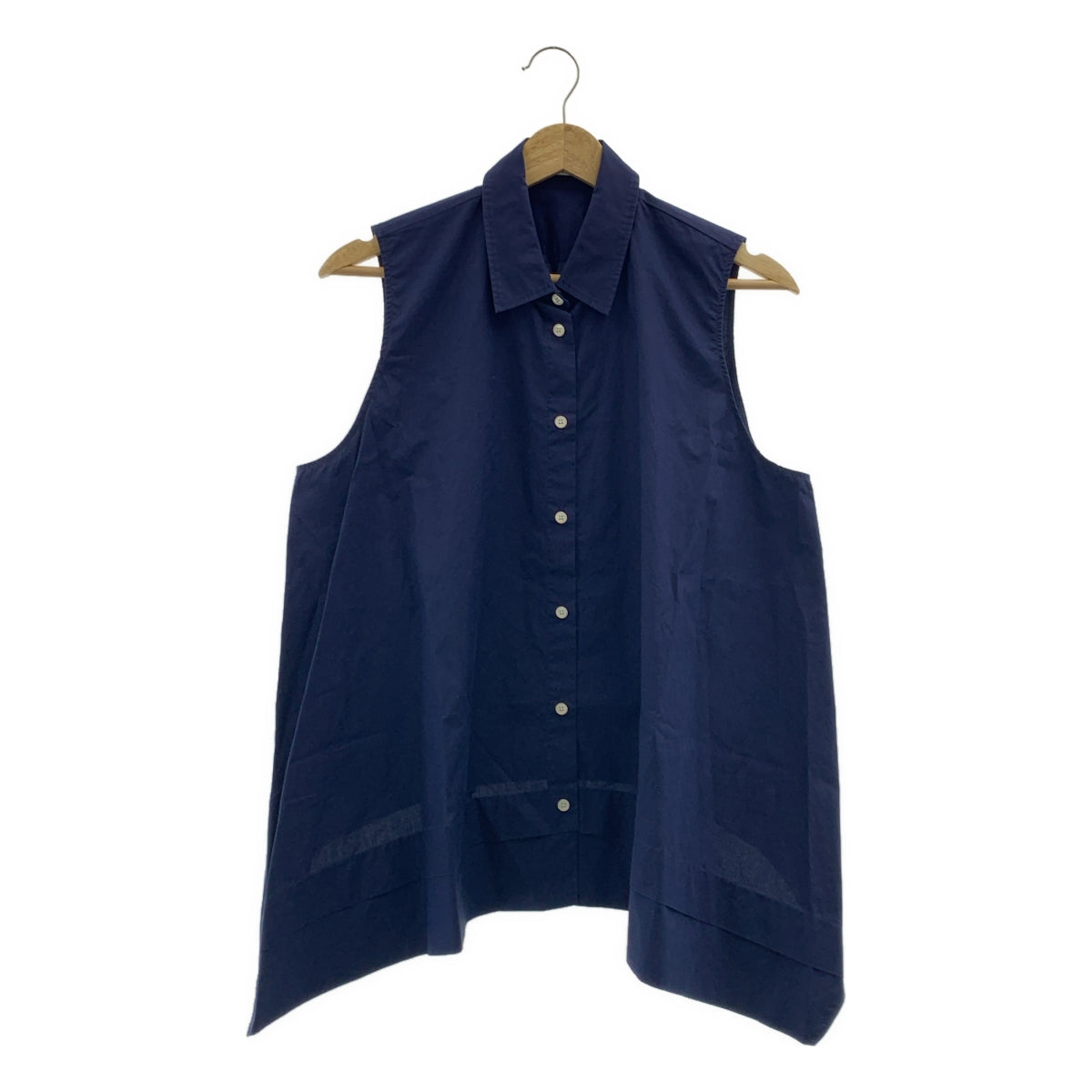 Acne Studios / アクネストゥディオズ | LATE POPLIN 裾切替 フレア ノースリーブブラウス | 34 | レディース