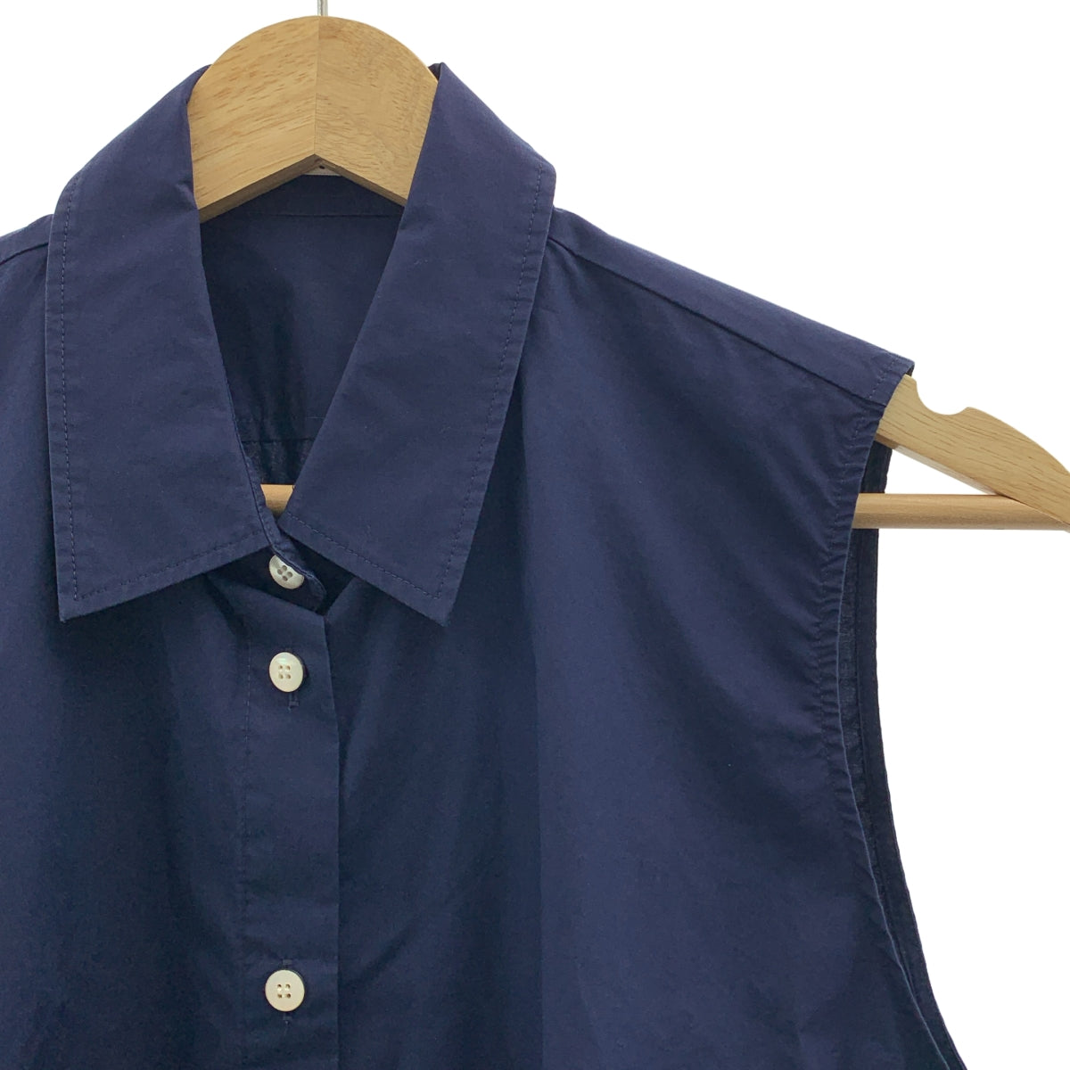 Acne Studios / アクネストゥディオズ | LATE POPLIN 裾切替 フレア ノースリーブブラウス | 34 | レディース