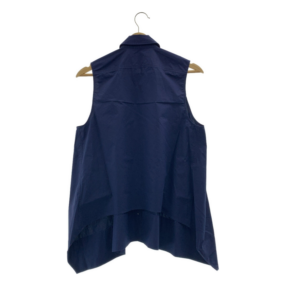 Acne Studios / アクネストゥディオズ | LATE POPLIN 裾切替 フレア ノースリーブブラウス | 34 | レディース