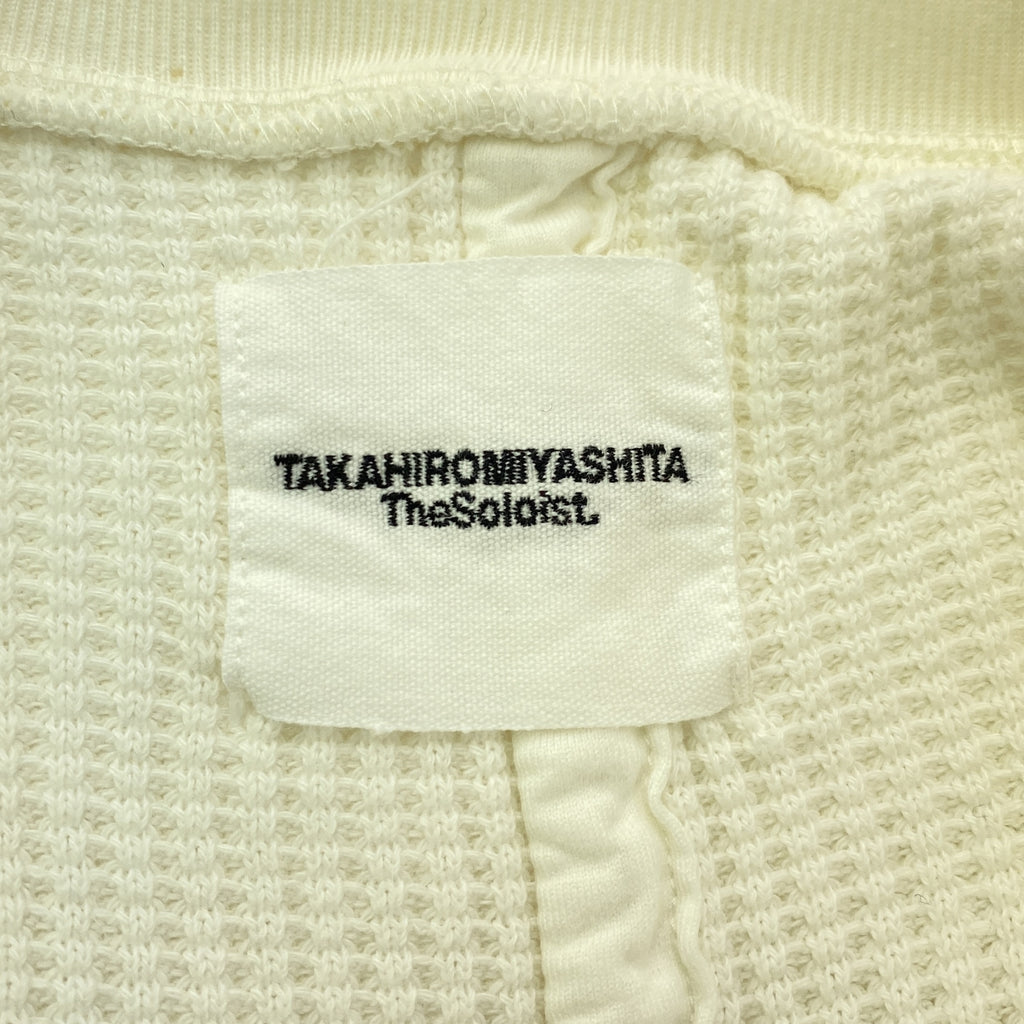 TAKAHIROMIYASHITA 獨奏者 | 2015秋冬 |圓領華夫格襯衫 |圓領保暖剪裁與縫紉 | 46 |白色 |男士