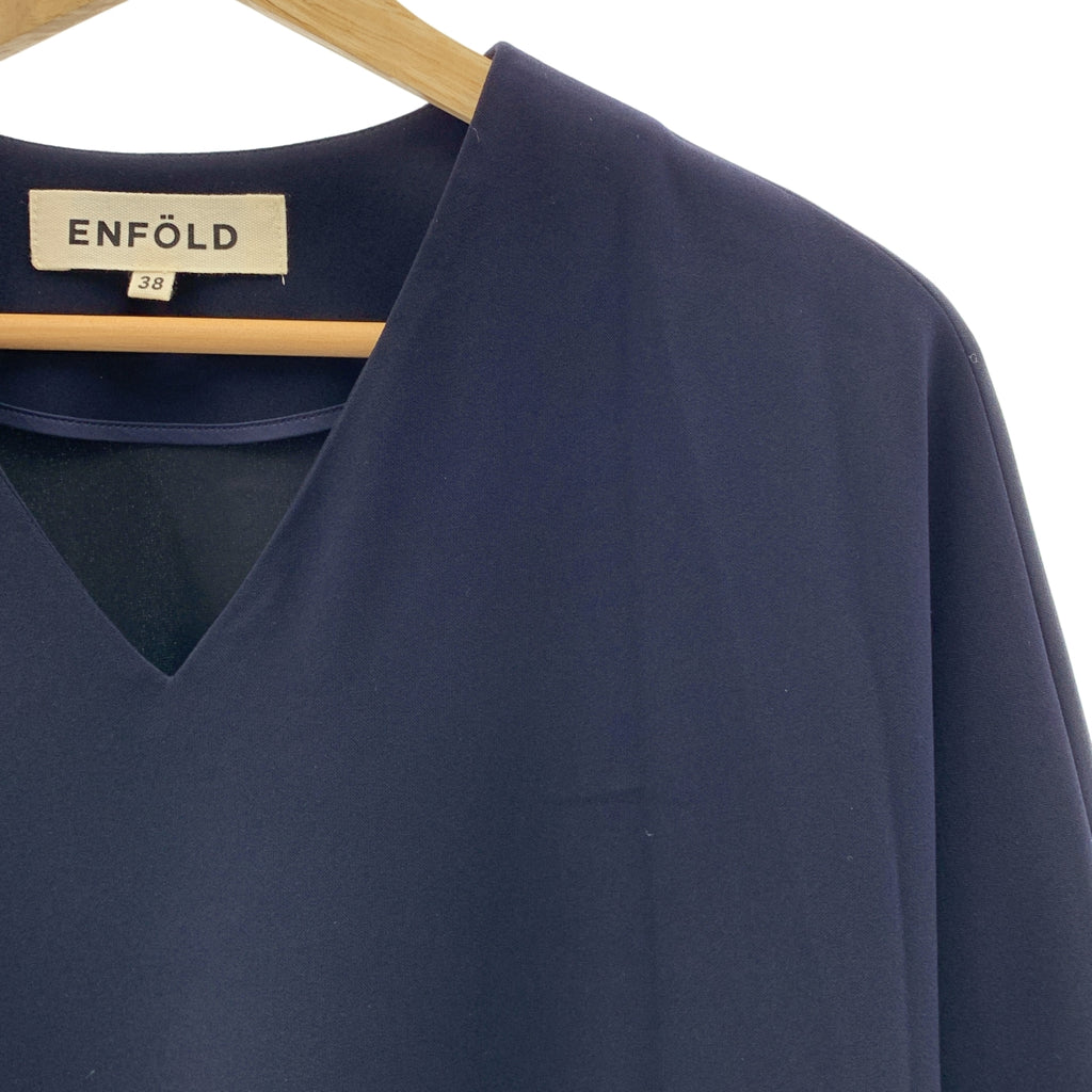 ENFOLD | 雙交叉V領不對稱套頭衫 | 38碼 | 女款