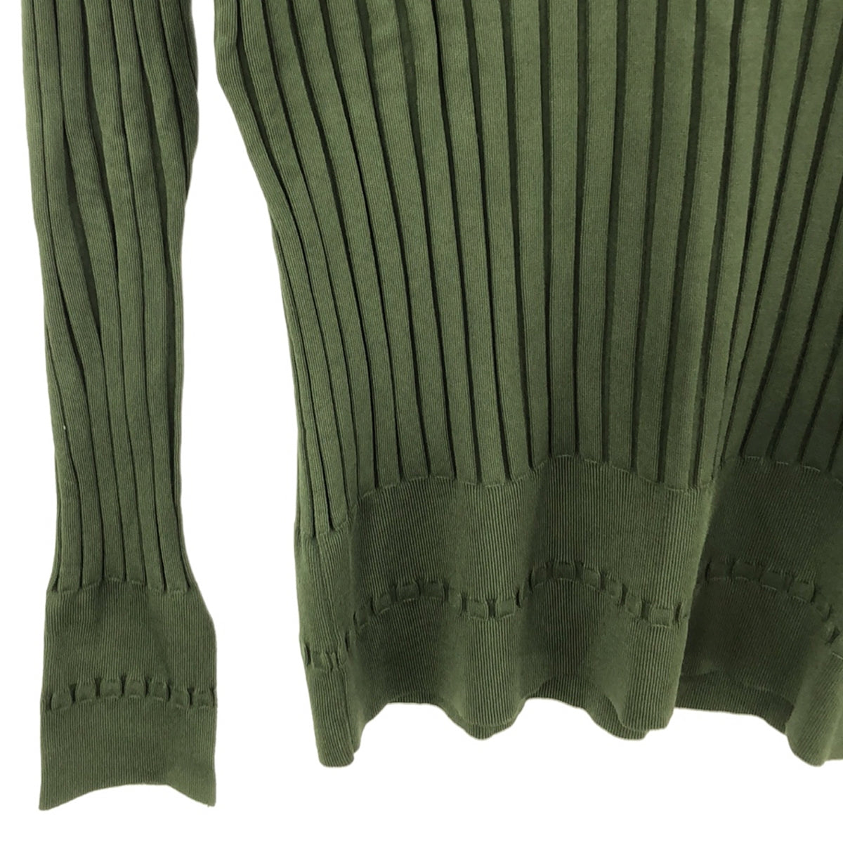 jonnlynx / ジョンリンクス | knit shirts リブニットシャツ | M | グリーン | レディース