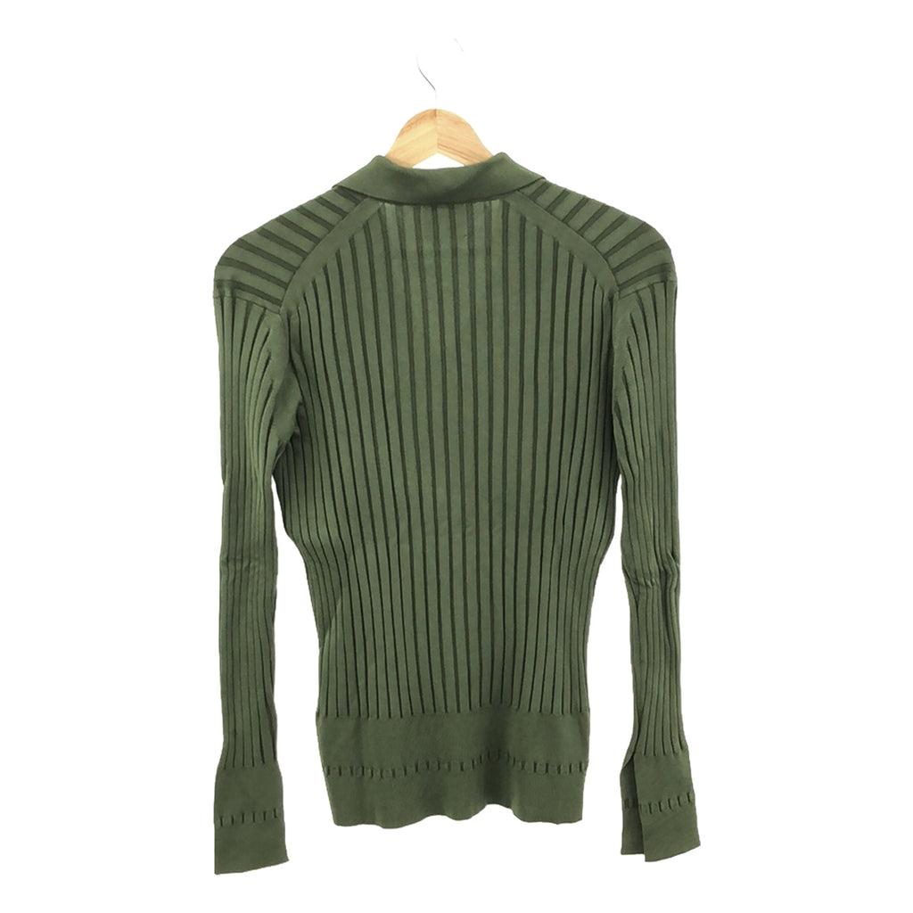 jonnlynx / ジョンリンクス | knit shirts リブニットシャツ | M | グリーン | レディース