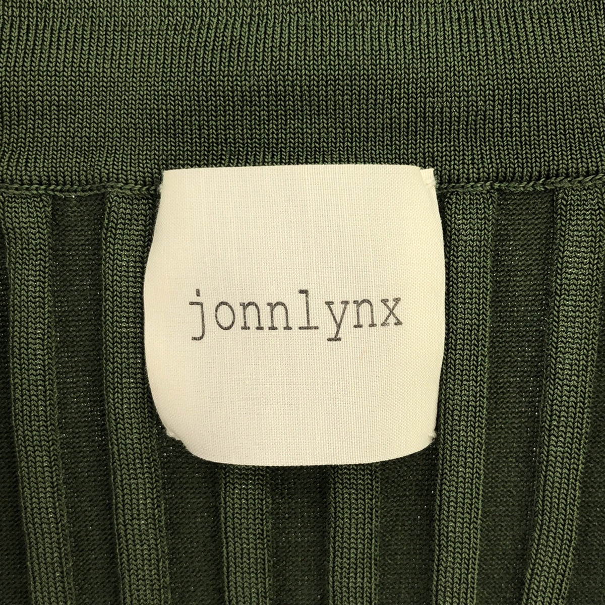 jonnlynx / ジョンリンクス | knit shirts リブニットシャツ | M | グリーン | レディース