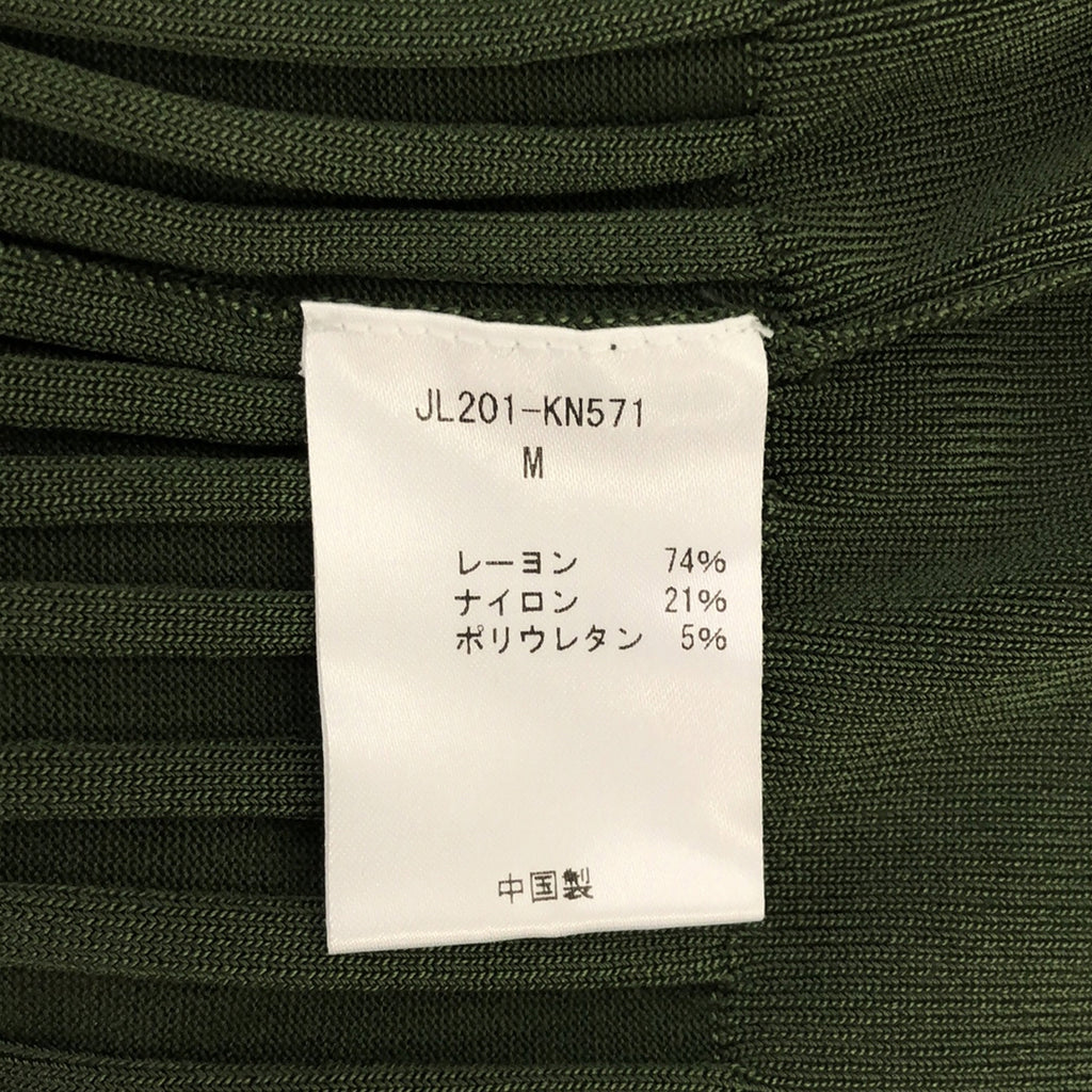 jonnlynx / ジョンリンクス | knit shirts リブニットシャツ | M | グリーン | レディース