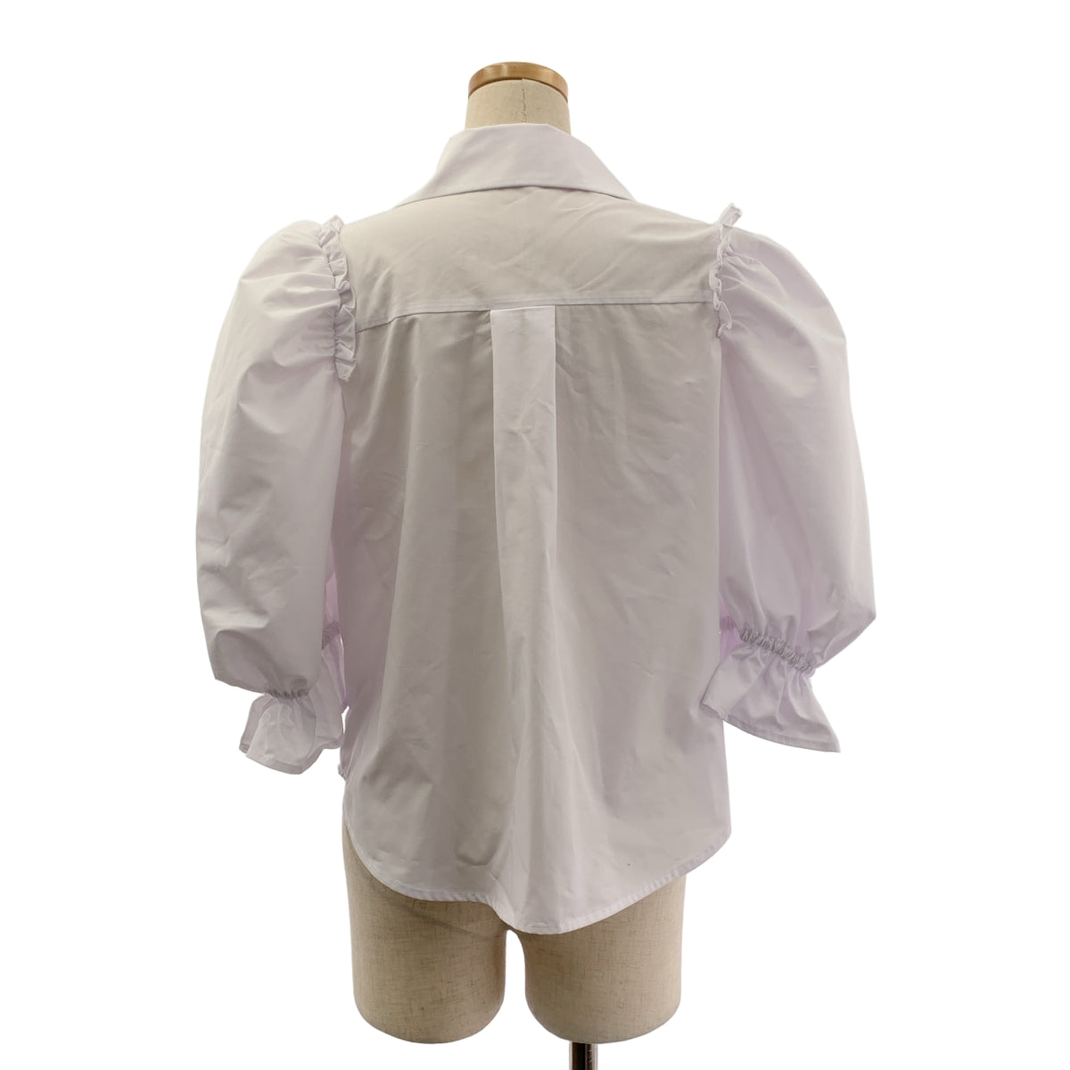 Bibiy. / ビビィ | CORA PUFF BLOUSE / ワンポイントロゴ 丸襟 フリル シャツ ブラウス | F | レディース