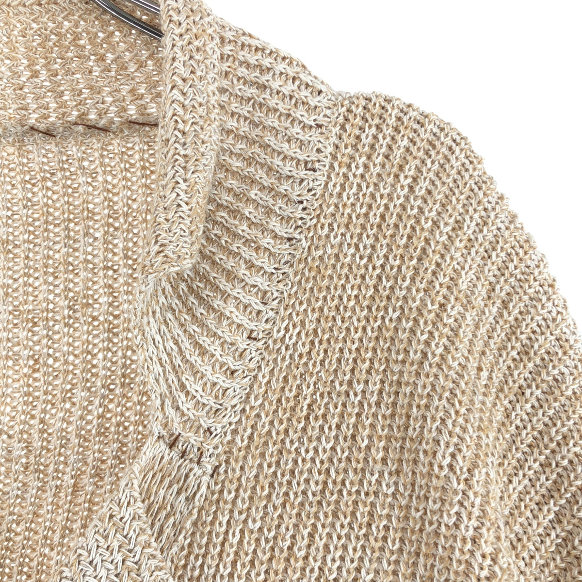 TAIGA TAKAHASHI / タイガタカハシ | Lot.516 KNIT SPORTS JACKET / コットン リネン シルク ニット ジャケット | 38 | メンズ