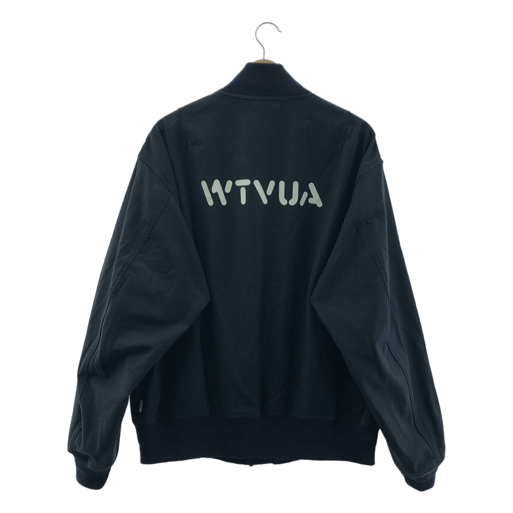 WTAPS | 2021 春夏系列 | WD JACKET NYCO SATIN CORDURA 背面印花外套 | 3 碼 | 海軍藍 | 男款