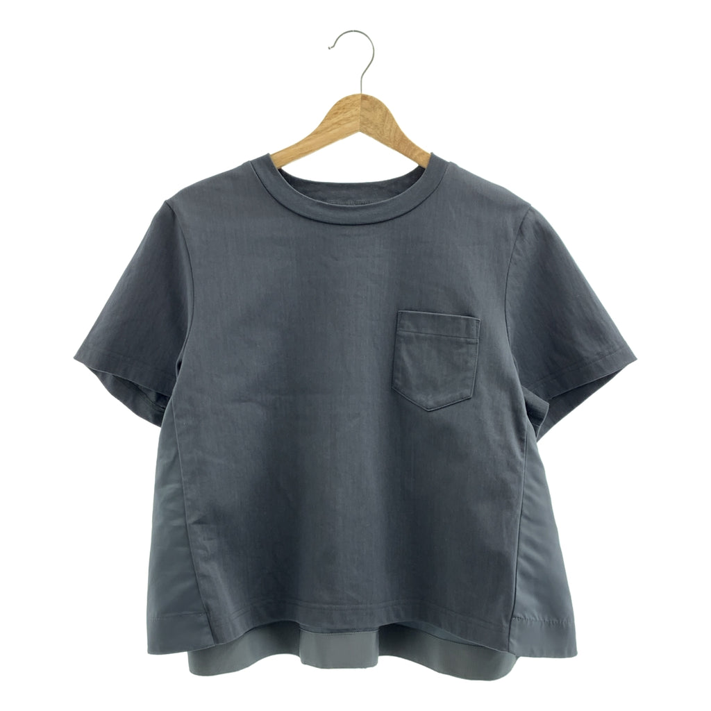 sacai / 사카이 | 2025SS | Nylon Twill Mix Cotton Jersey T-Shirt 나일론 트윌 컷소우 | 2 |