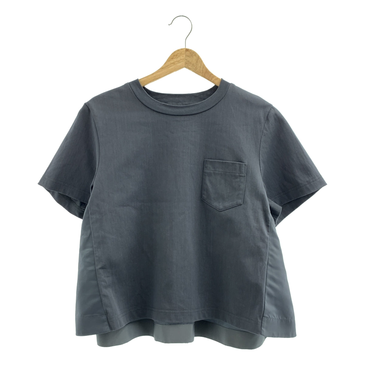 sacai / 사카이 | 2025SS | Nylon Twill Mix Cotton Jersey T-Shirt 나일론 트윌 컷소우 | 2 |
