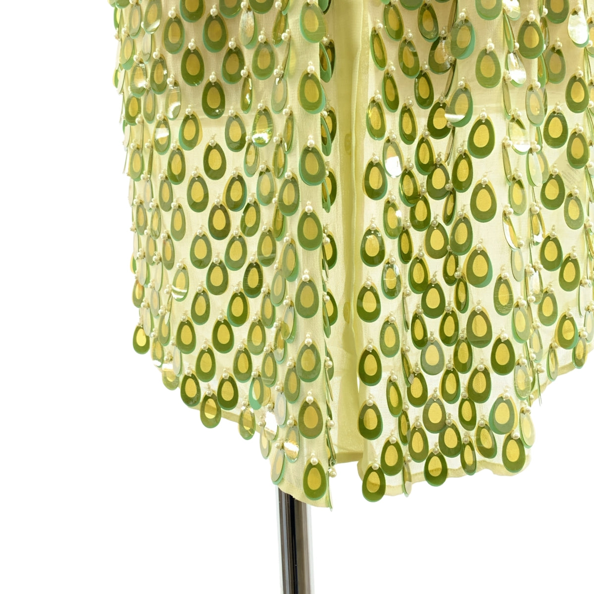 DRIES VAN NOTEN / 드리스 반노텐 | 2024SS | 비스코스 비쥬 장식 드로스트링 시아 스커트 | 36 |