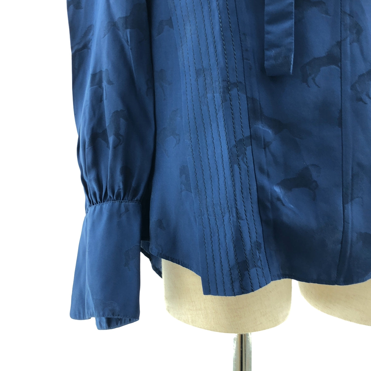 STELLA McCARTNEY | 馬匹印花領結襯衫 | 尺寸 40 | 藍色 | 女款