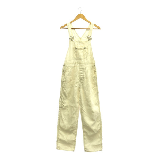 nest robe / ネストローブ | リネン ホワイト デニム サロペット パンツ | 1 | ホワイト | レディース