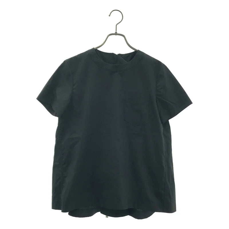 sacai / 사카이 | 2020SS | Back Zip Peplum Top / 로고 백 지퍼 컷아웃 블라우스 | 2 | 여성